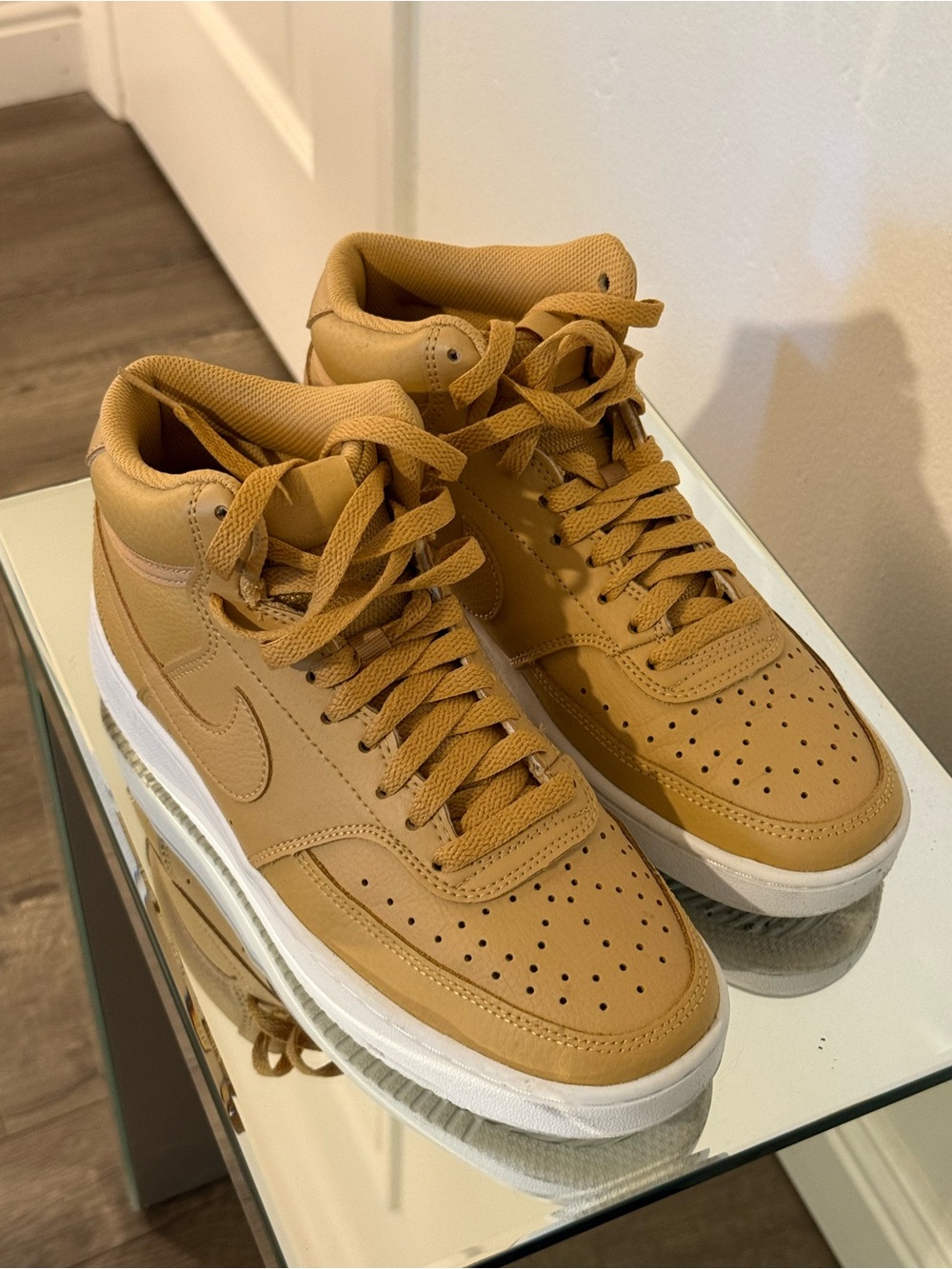 Nike Men’s Wheat/Tan High-Top Sneakers